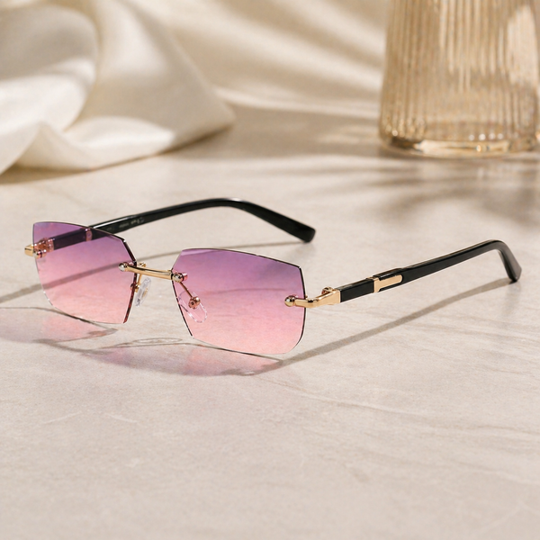 CASA AMALFI｜Rosé Mirage — Lunettes de Soleil Rimless Premium | Montevaro
