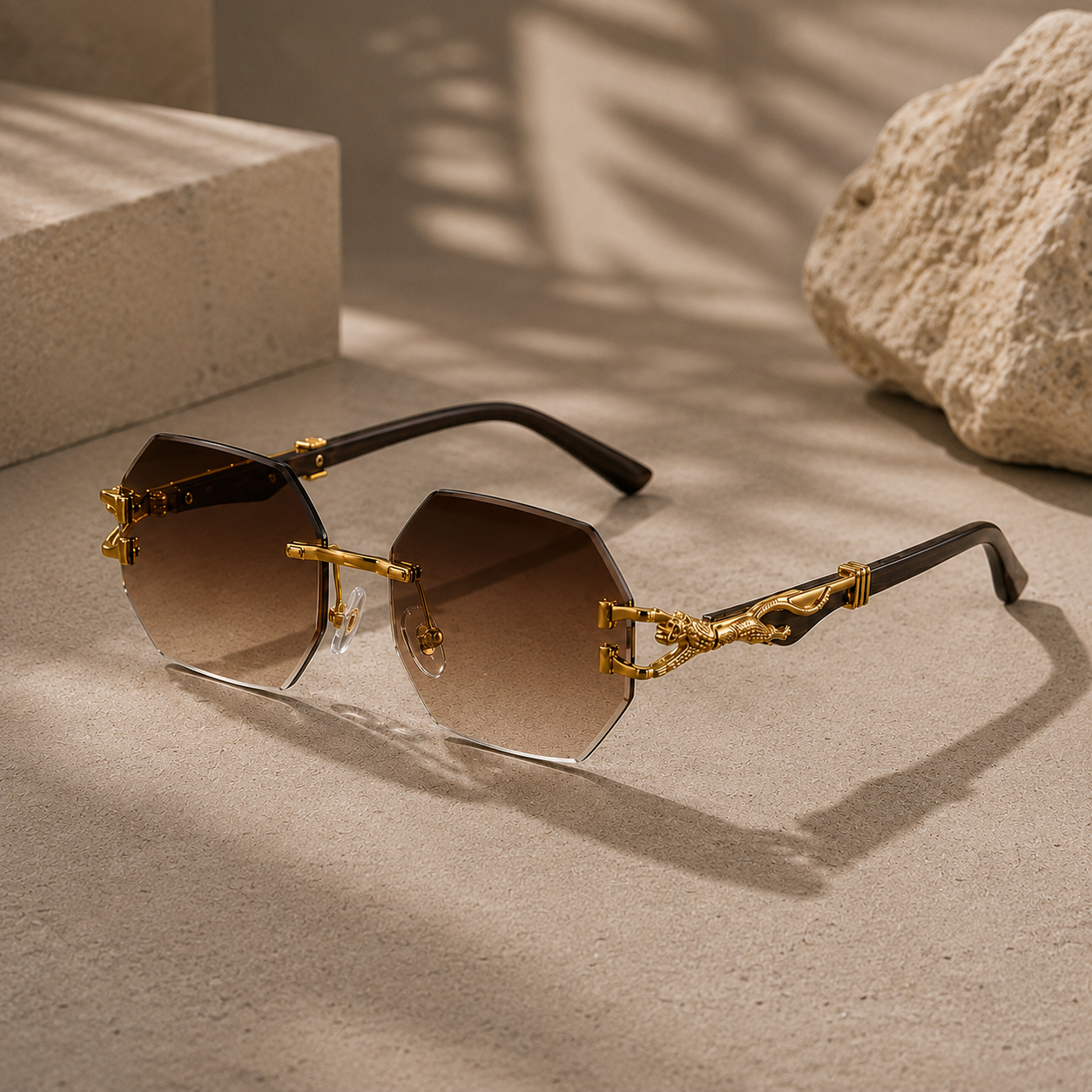 IMPERIA ROYALE｜Amber Emperor — Lunettes de Soleil Avant-Garde | Montevaro