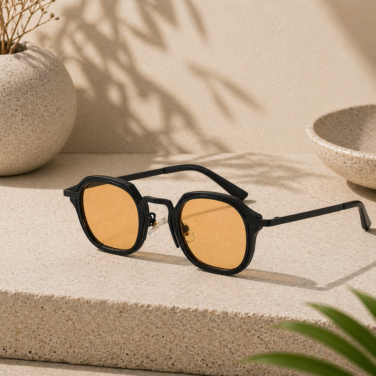 Monaco Héritage｜Gold Sunset — Lunettes de Soleil Premium Vintage | Montevaro