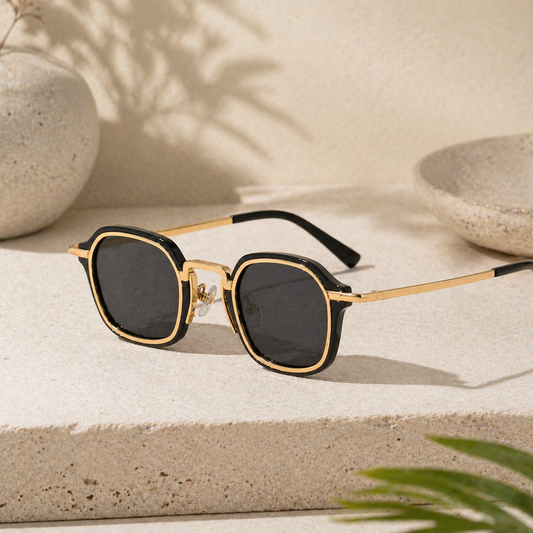 Monaco Héritage｜Noir &amp; Or — Lunettes de Soleil Intemporelles | Montevaro