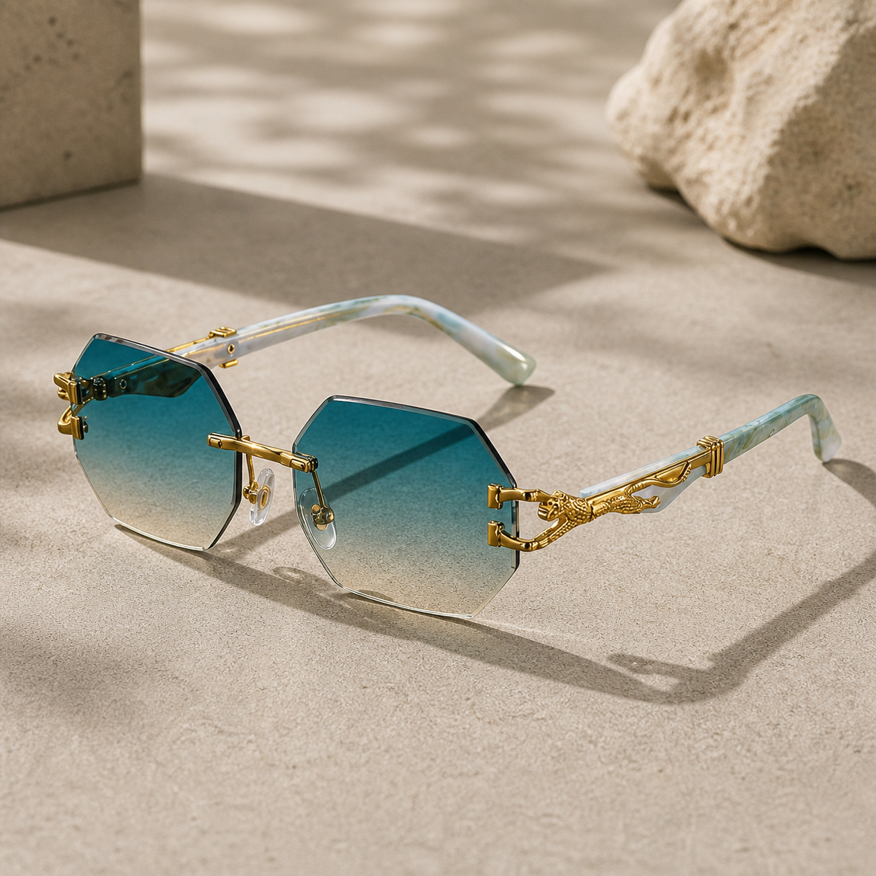 IMPERIA ROYALE｜Azure Dynasty — Lunettes de Soleil Avant-Garde | Montevaro